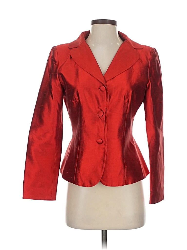 Pre-owned Banu Paris Blazer Jacket In Red