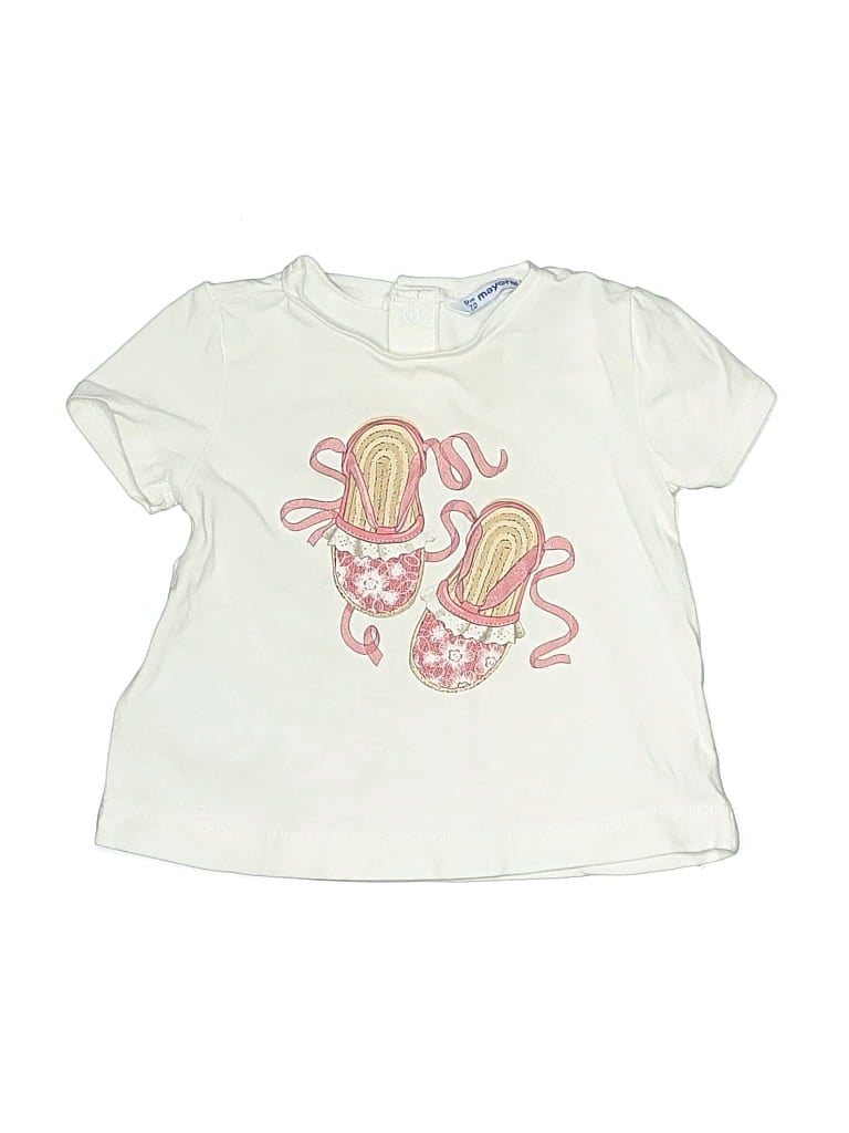 Pre-owned Mayoral Babies' Short Sleeve T-shirt In White