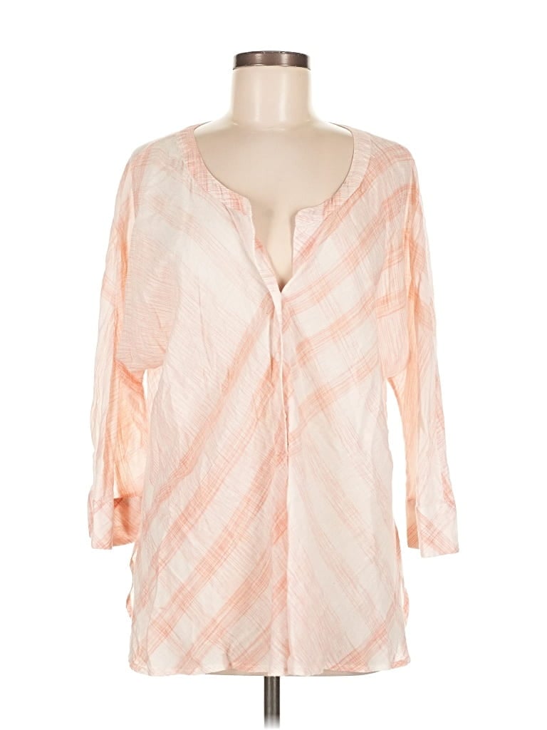Pre-owned Sundance 3/4 Sleeve Blouse In Pink