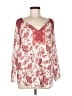 BeachLunchLounge 100% Viscose Red Long Sleeve Blouse Size M - photo 1