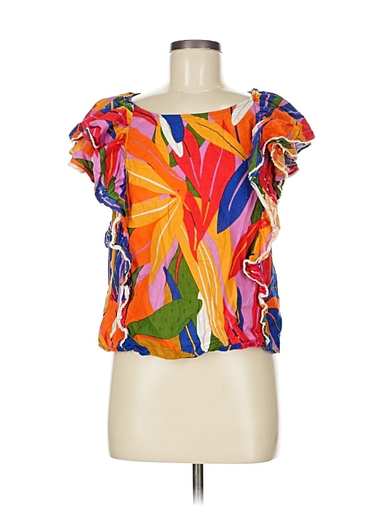 Pre-owned Marc New York Short Sleeve Blouse In Orange