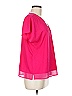 DKNY 100% Polyester Pink Short Sleeve Blouse Size M - photo 4