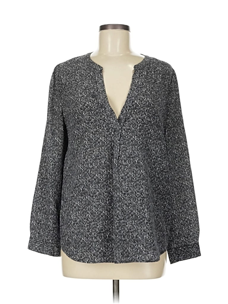 Pre-owned Joie Long Sleeve Blouse In Gray