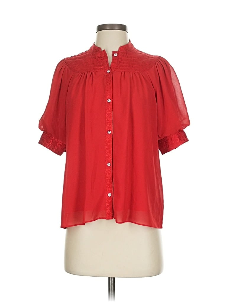 Pre-owned Moulinette Soeurs Short Sleeve Blouse In Red