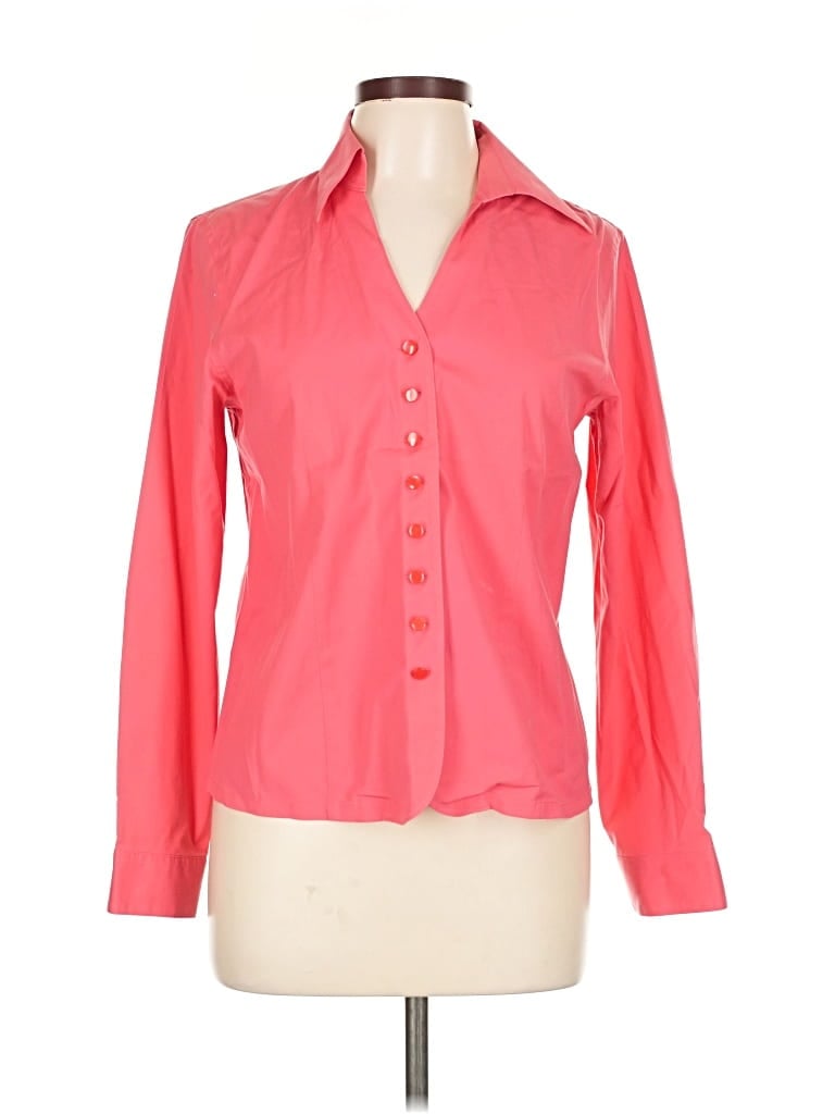 Pre-owned Talbots Long Sleeve Blouse In Pink