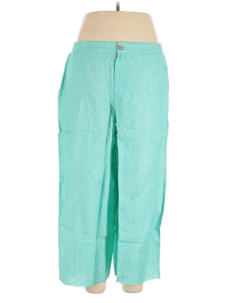 Coldwater Creek Linen Pants In Green