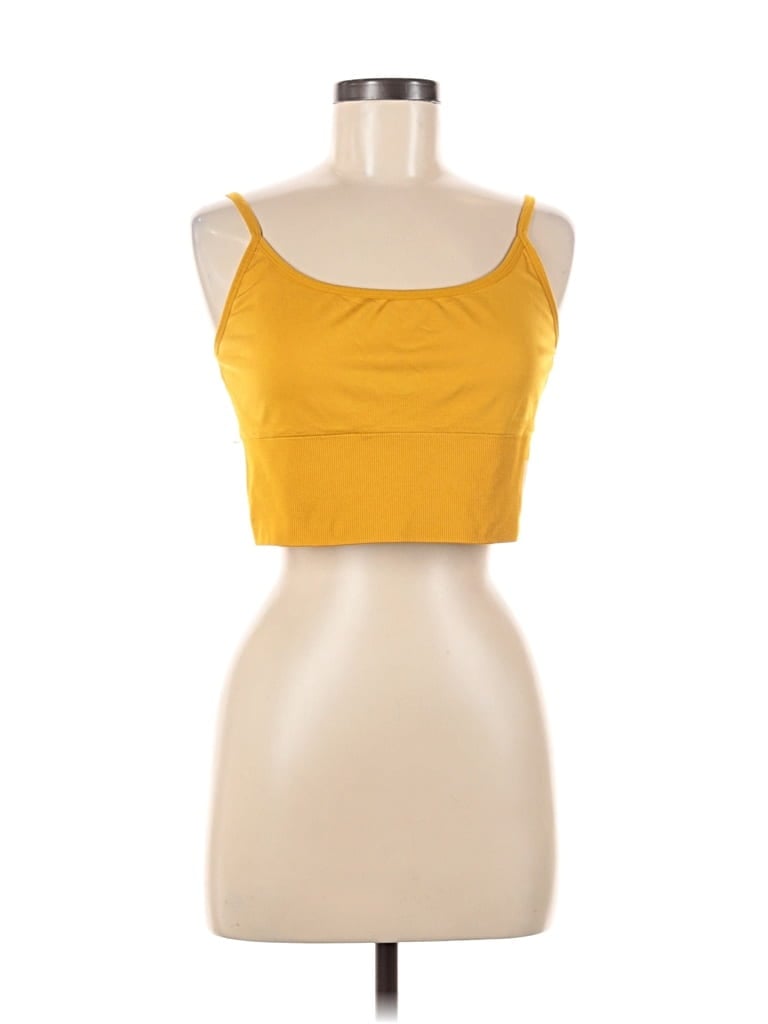 Pre-owned Victoria's Secret Pink Sports Bra In Yellow