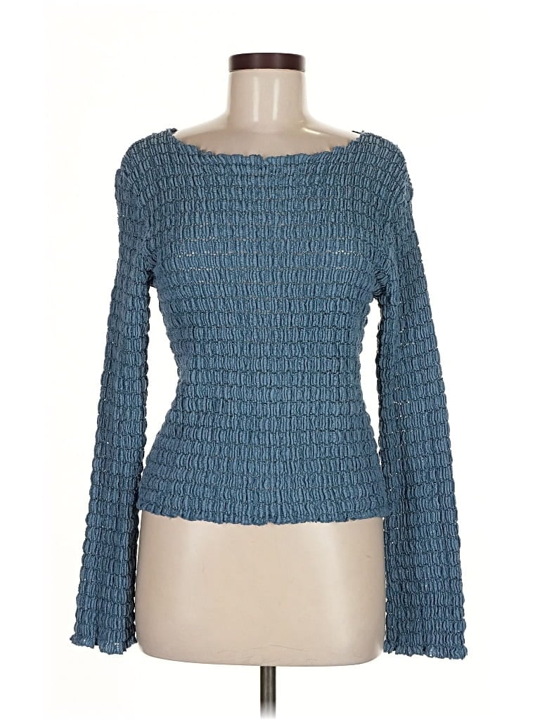 Pre-owned Next Long Sleeve Top Blue Square Neckline Tops