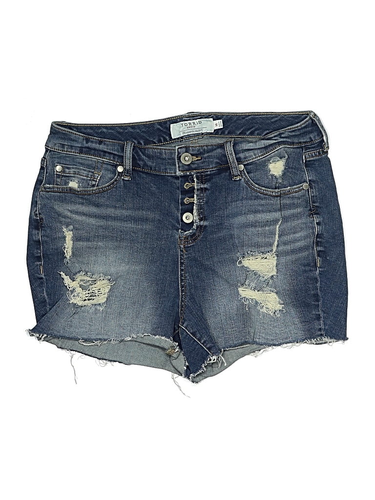 Pre-owned Torrid Denim Shorts In Blue