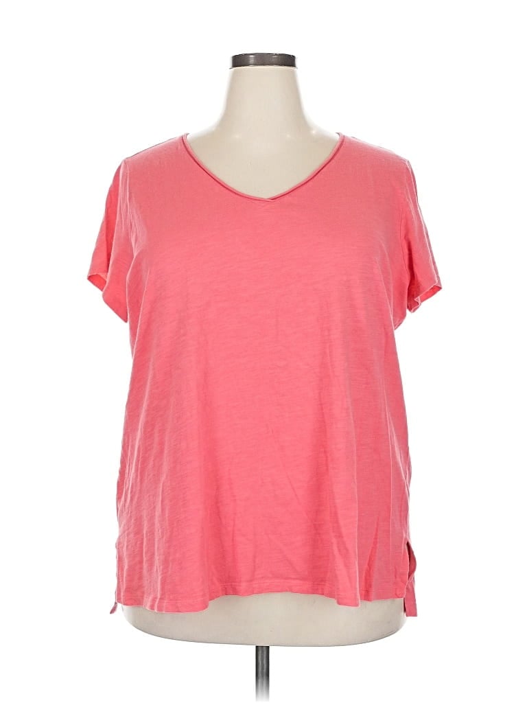 Pre-owned Eileen Fisher Short Sleeve T-shirt In Pink