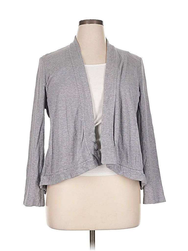 Pre-owned Eileen Fisher Cardigan Sweater In Gray