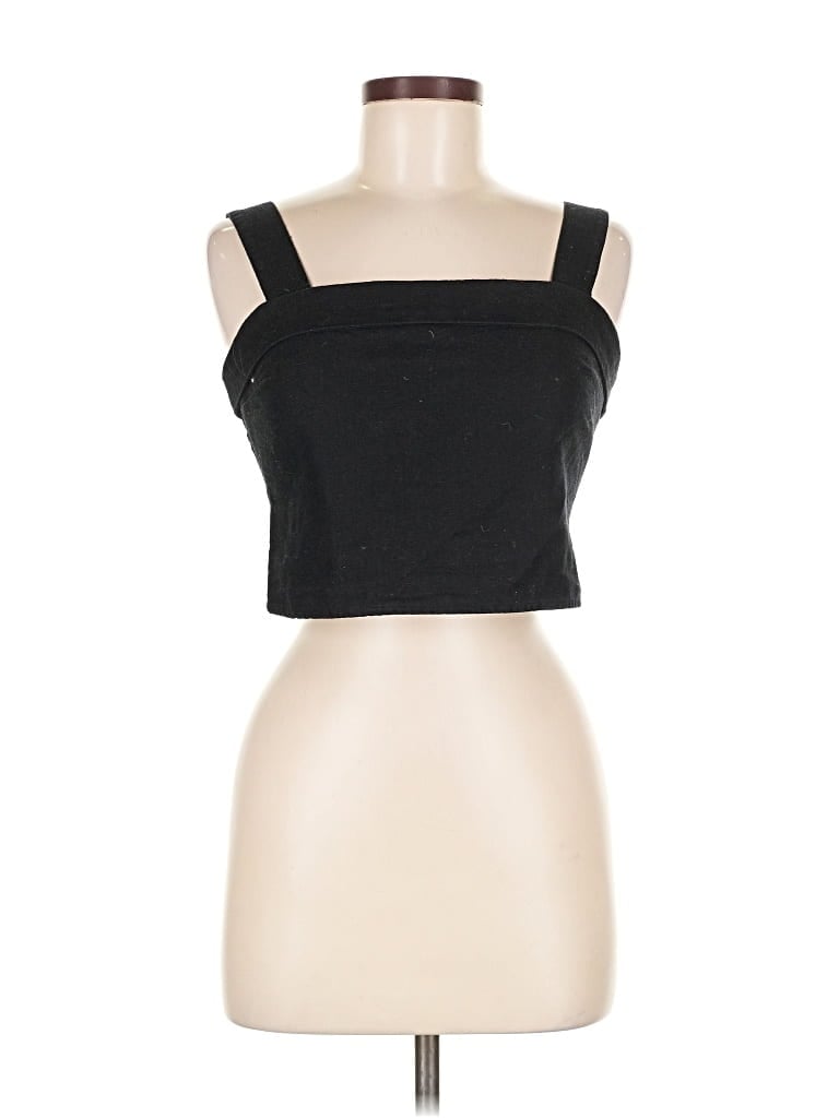 Pre-owned Abercrombie & Fitch Sleeveless Top Black Strapless Neckline Tops