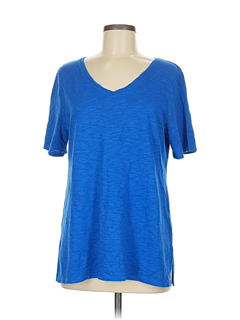 Pre-owned Chico's Short Sleeve T-shirt In Blue