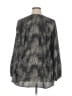 Sejour 100% Polyester Gray Black Long Sleeve Blouse Size 1X - photo 2