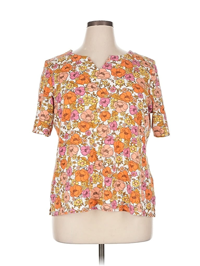 Pre-owned Croft & Barrow Short Sleeve Polo Shirt In Orange