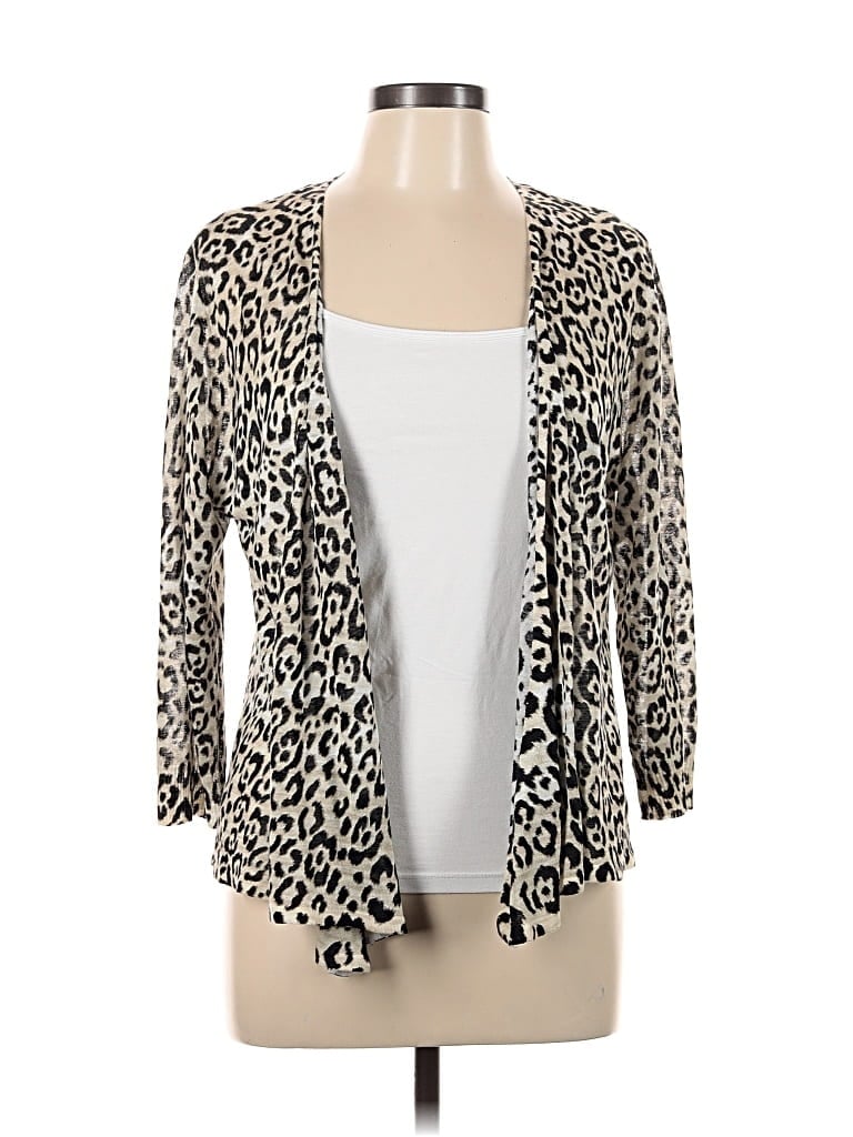 Pre-owned Chico's Cardigan Sweater In White