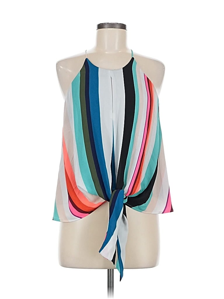 Pre-owned Express Sleeveless Blouse In White