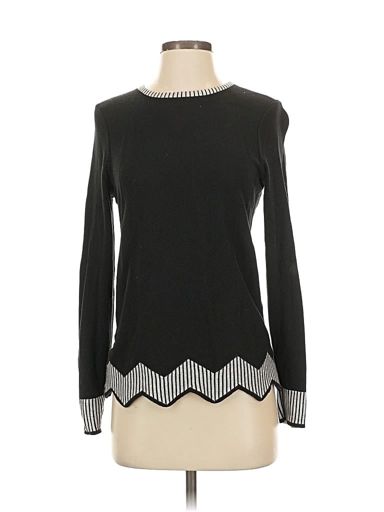 Pre-owned Nic + Zoe Pullover Sweater In Black