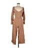 ASOS 100% Polyester Animal Print Brown Tan Jumpsuit Size 6 - photo 1