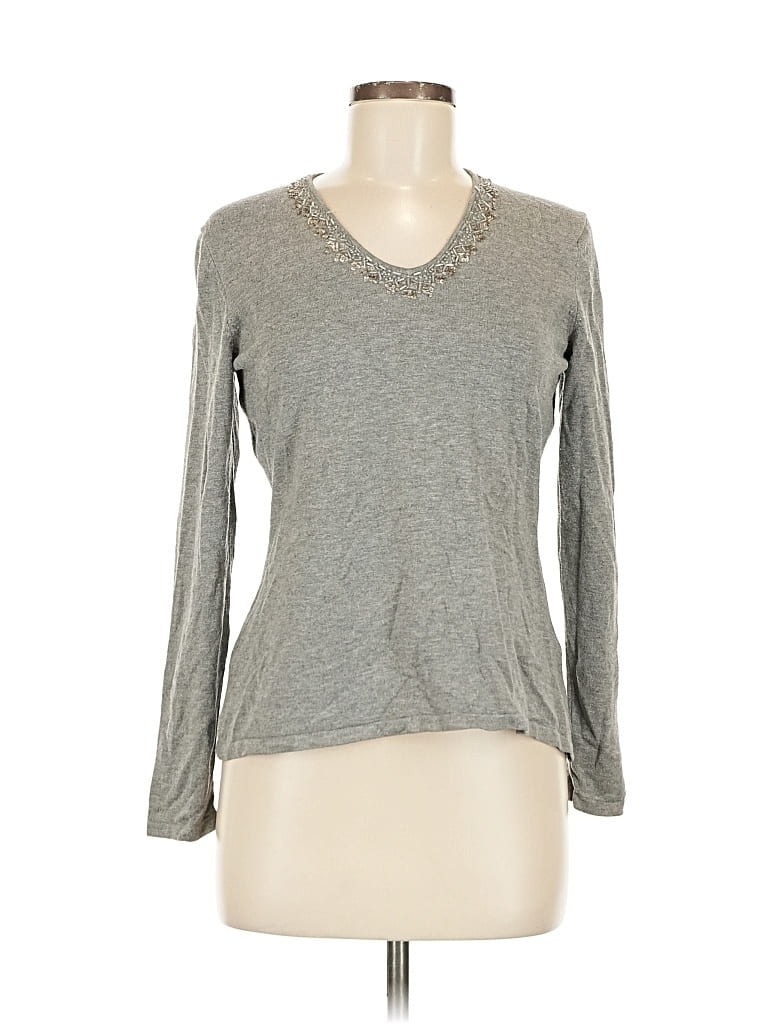 Pre-owned Liz Claiborne Pullover Sweater In Gray