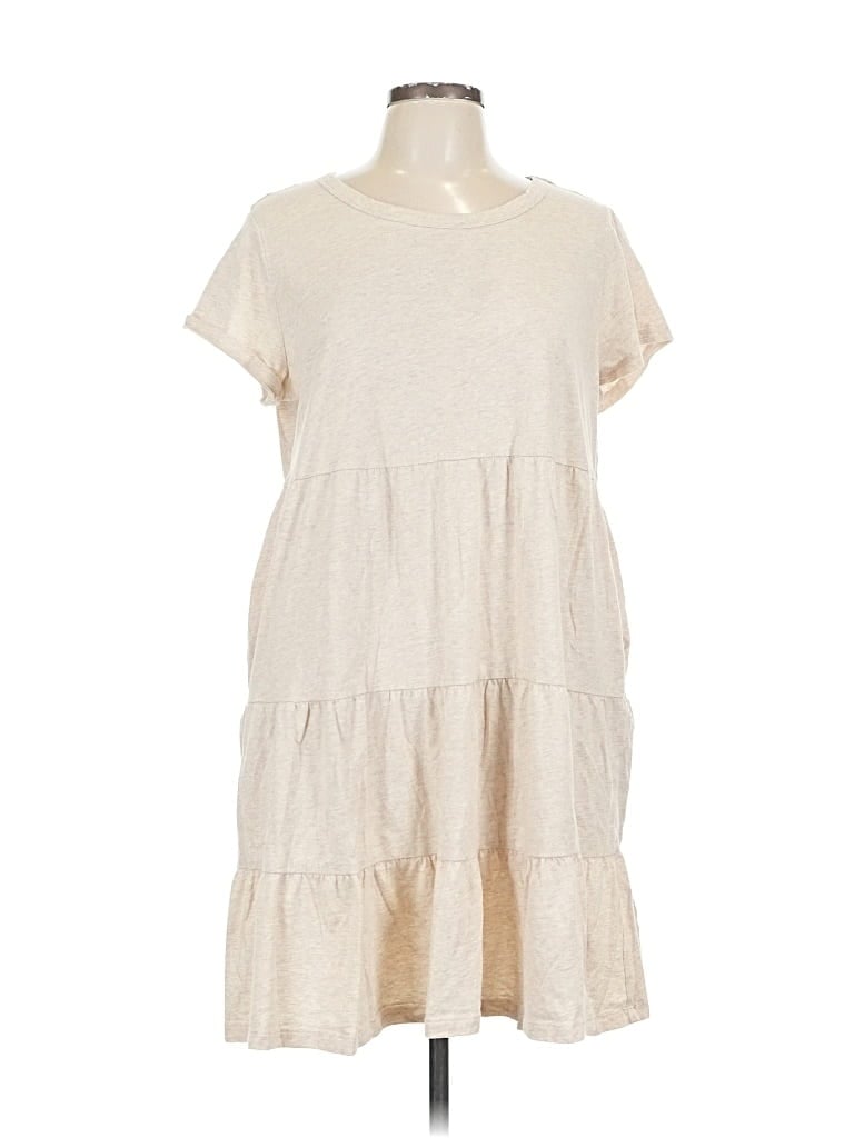 Pre-owned Time And Tru Casual Dress In White
