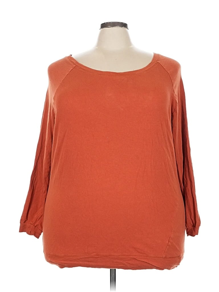 Pre-owned Chic Soul (chicsoul.com) 3/4 Sleeve T-shirt In Orange
