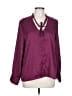 Ecru Burgundy Long Sleeve Blouse Size L - photo 1