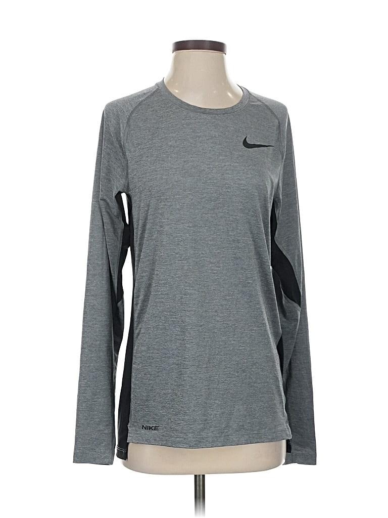 Pre-owned Nike Long Sleeve T-shirt In Gray