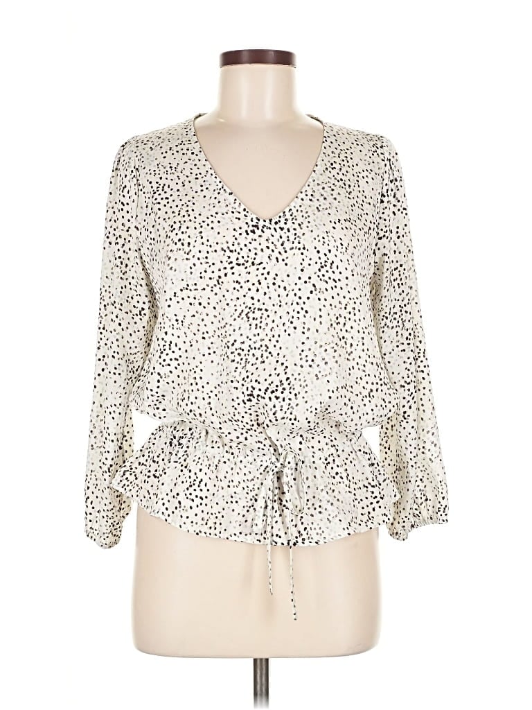 Pre-owned Banana Republic 3/4 Sleeve Blouse In White