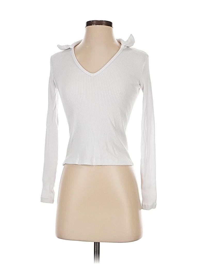 Pre-owned Truth By Republic 3/4 Sleeve T-shirt In White