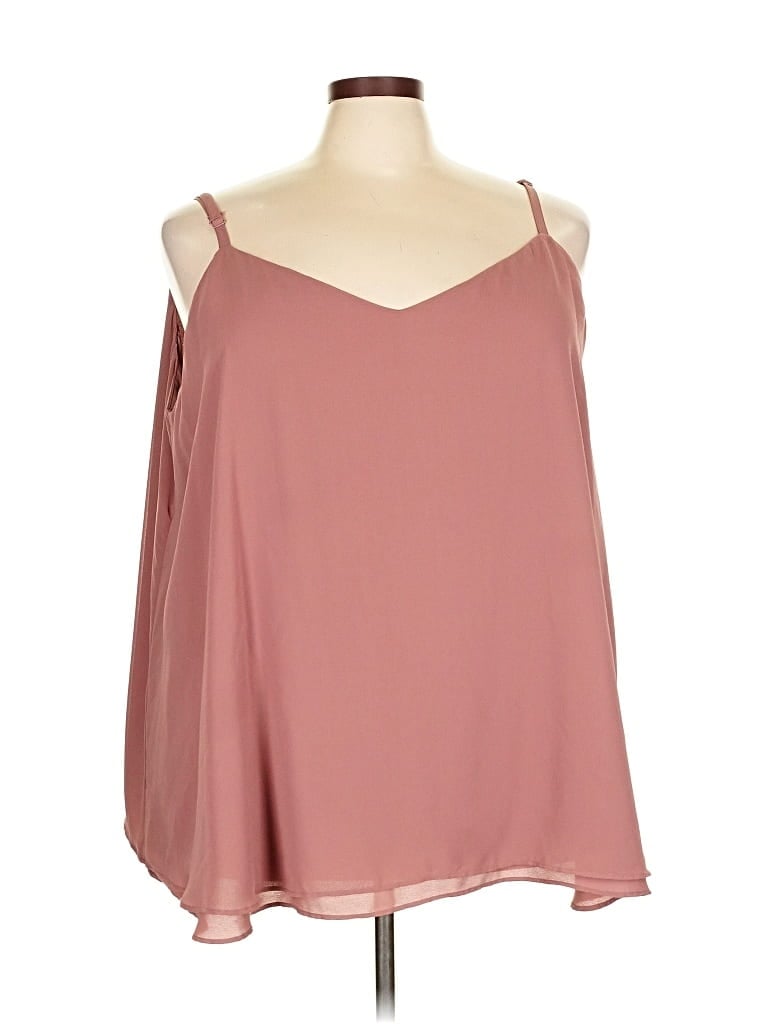 Pre-owned Torrid Sleeveless Blouse In Burgundy