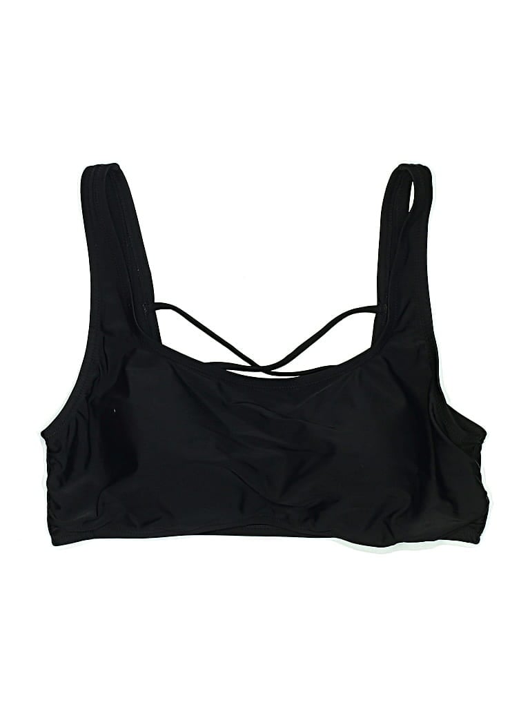 Pre-owned Beach Bump By Motherhood Swimsuit Top Black Swimwear