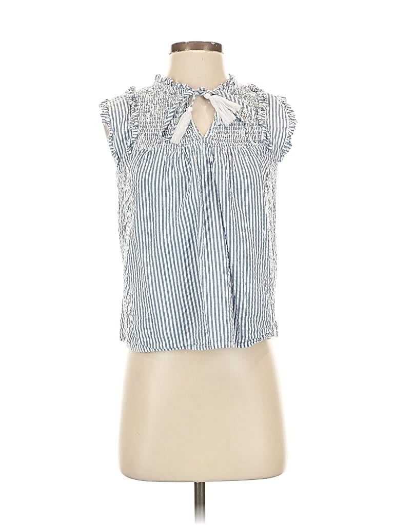 Pre-owned J By Joie Sleeveless Blouse In Blue