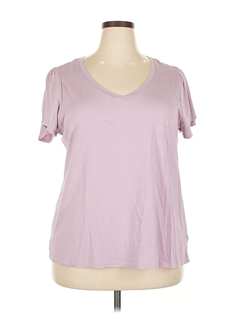 Pre-owned Tahari Short Sleeve T-shirt In Purple