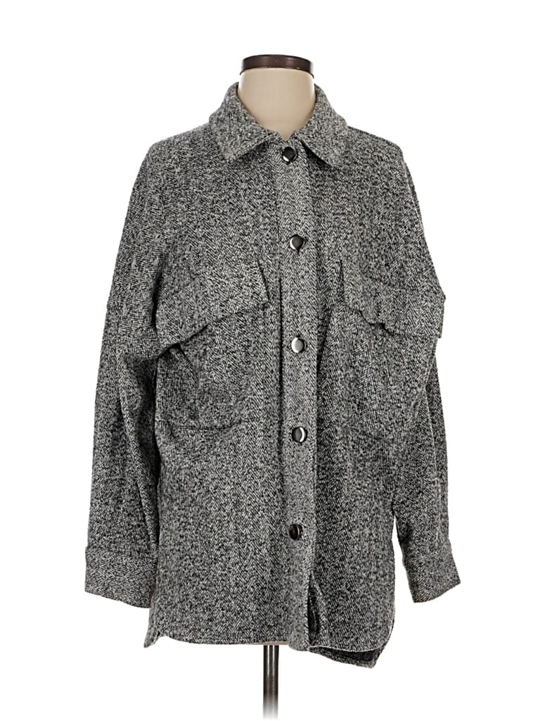 Pre-owned Zara Coat In Gray