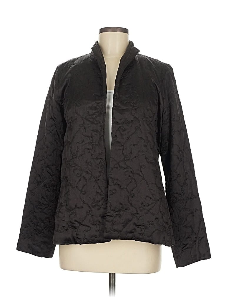 Pre-owned Eileen Fisher Jacket In Black