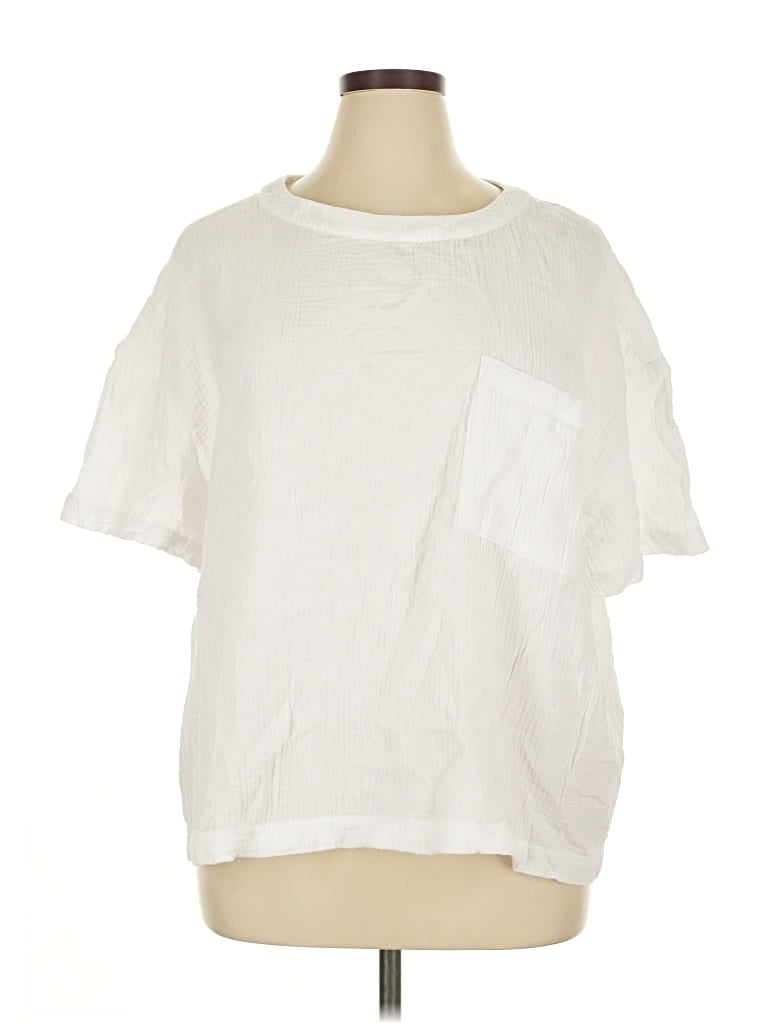 Pre-owned Caslon Short Sleeve T-shirt In White