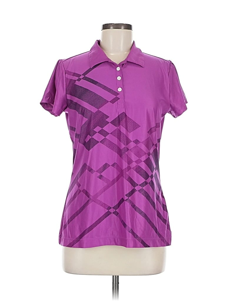 Pre-owned Nike Short Sleeve Polo Shirt In Purple