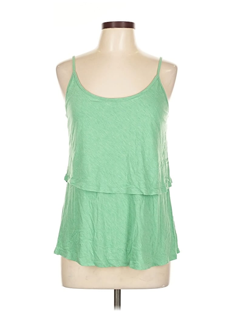Pre-owned Cabi Tank Top Green Halter Neckline Tops