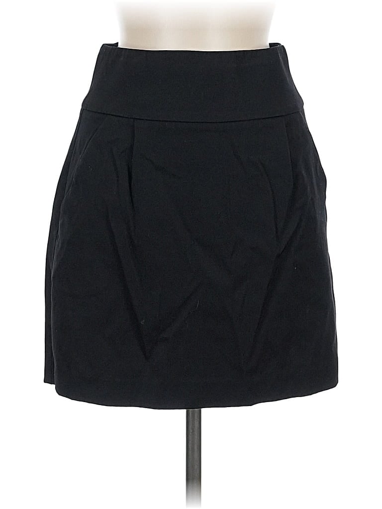 Pre-owned Theory Wool Skirt In Black