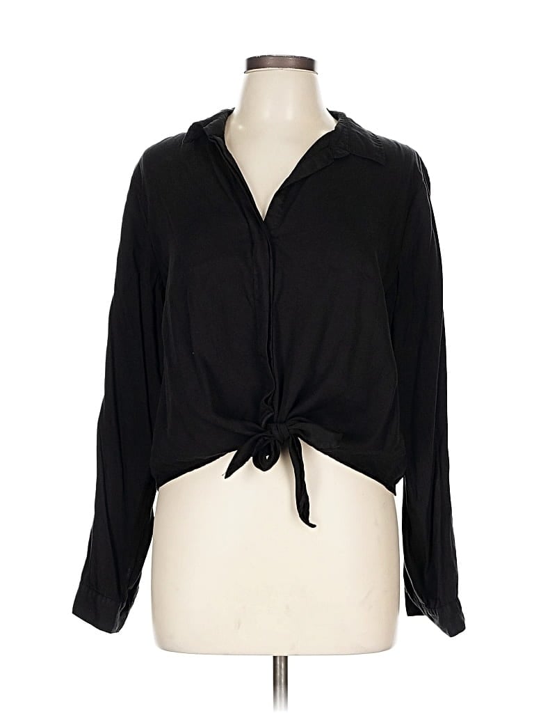 Pre-owned Velvet Heart Long Sleeve Blouse In Black