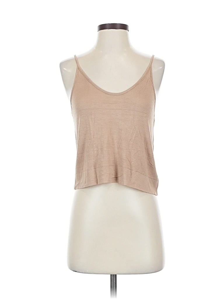 Pre-owned Alexander Wang T Tank Top Tan Strapless Neckline Tops In Brown