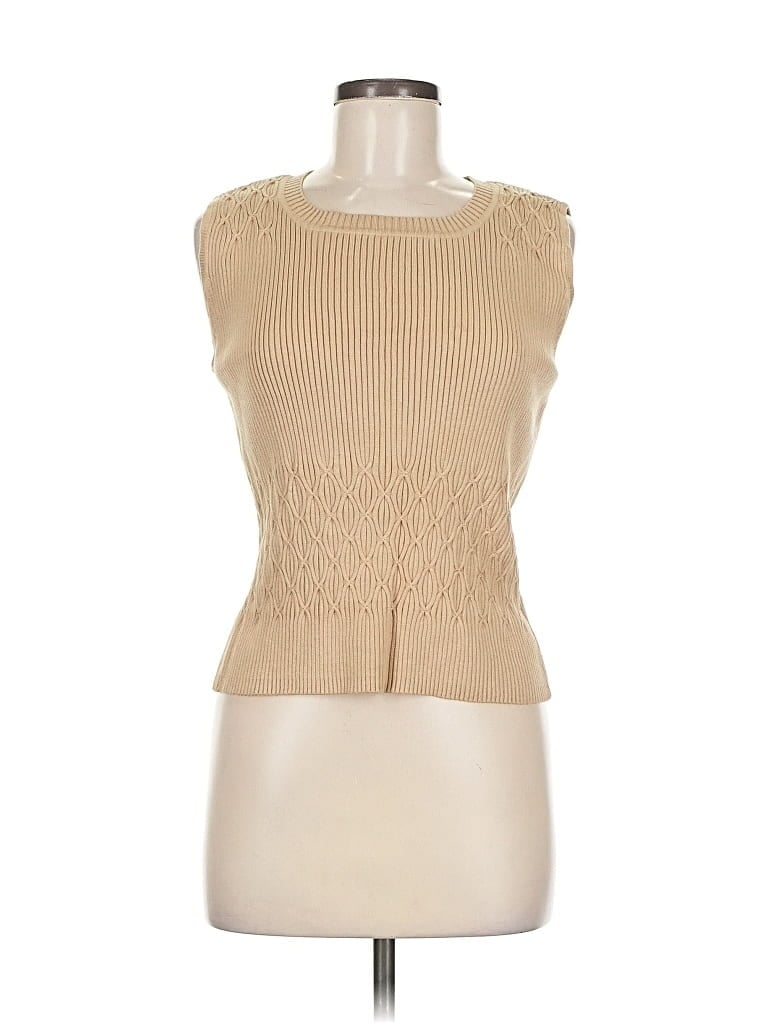 Pre-owned Apostrophe Sleeveless T-shirt In Brown