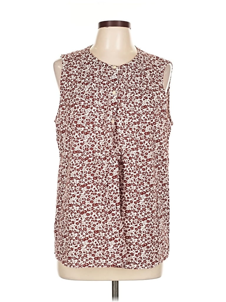 Pre-owned Gap Sleeveless Blouse In Burgundy
