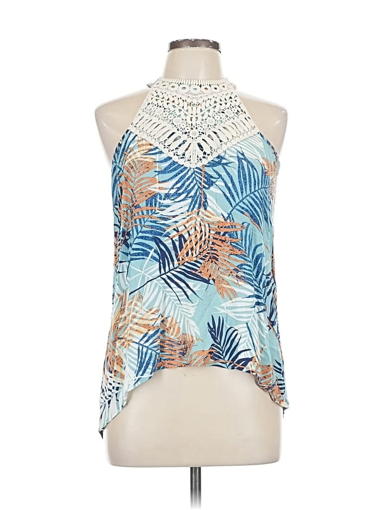 Pre-owned Unbranded Sleeveless Blouse In Blue