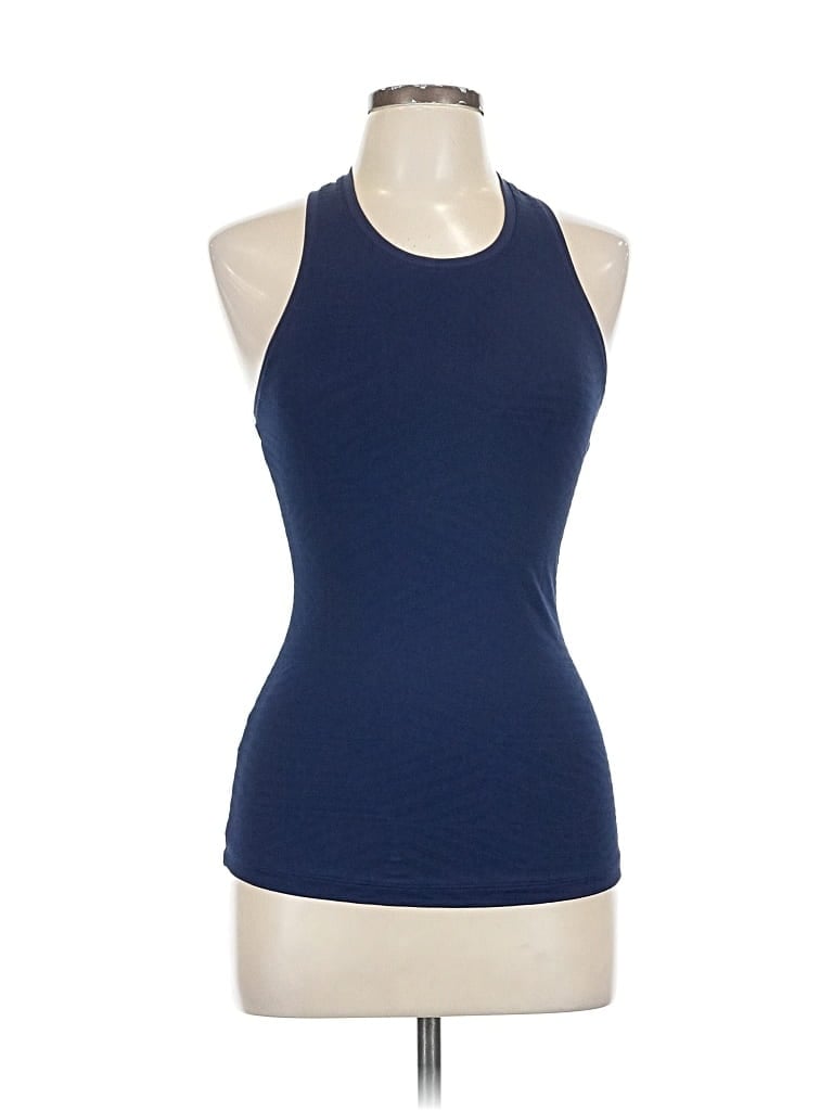 Pre-owned Lorna Jane Active Tank Top Blue Halter Neckline Tops