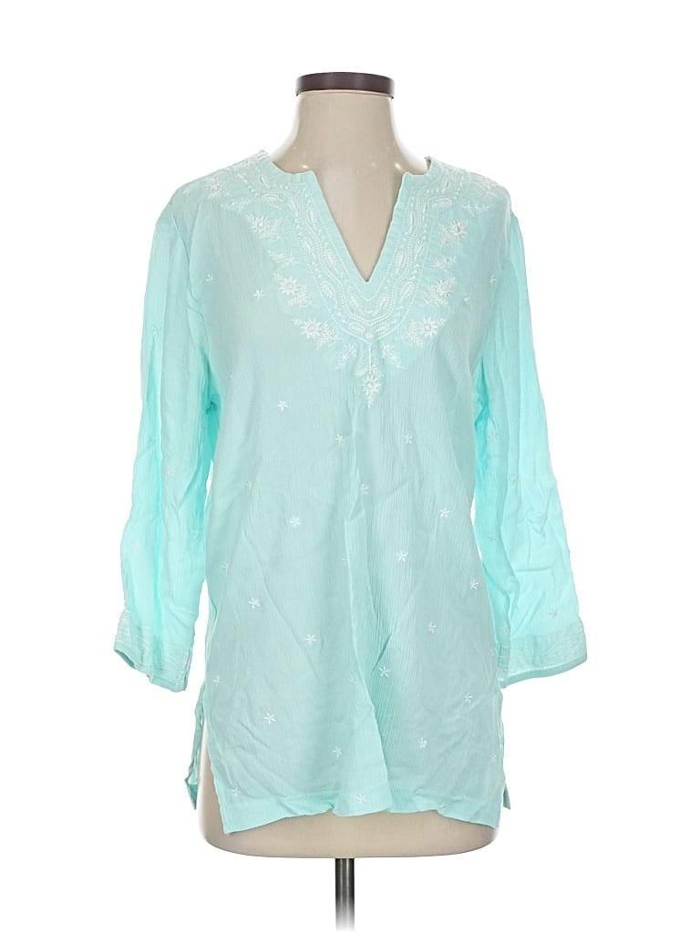 Pre-owned Cathy Daniels 3/4 Sleeve T-shirt In Blue