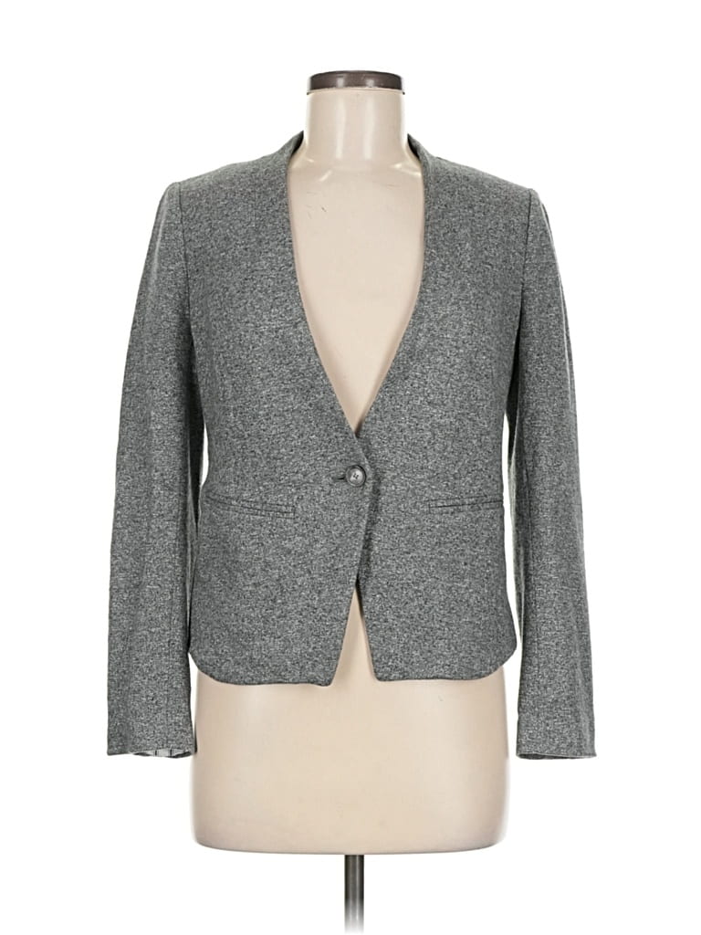 Pre-owned Ann Taylor Loft Blazer Jacket In Gray