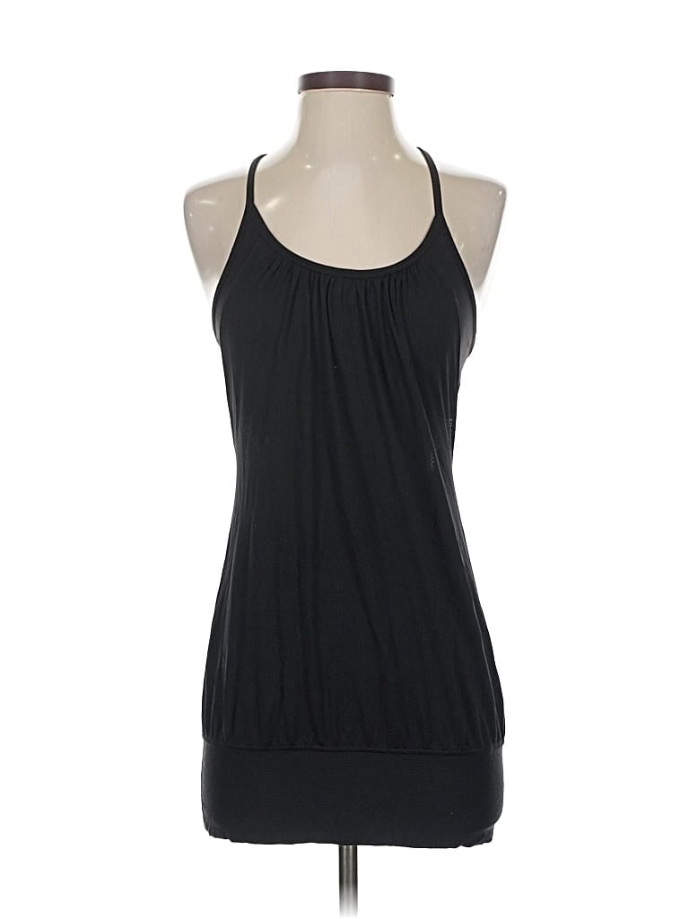 Pre-owned Lululemon Athletica Tank Top Black Halter Neckline Tops