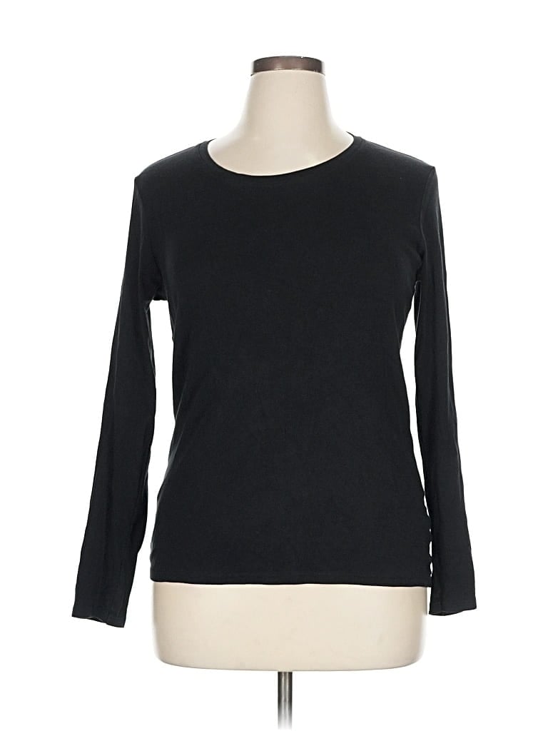 Pre-owned Uniqlo Long Sleeve T-shirt In Black